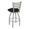 Holland Bar Stool Co 30" Swivel Bar Stool, Nickel Finish, Canter Espresso Seat 41030AN003 - alternate 2